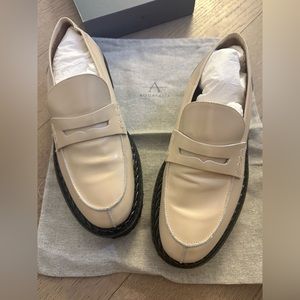 Aquatalia Stile Platform Penny Loafer- Ivory